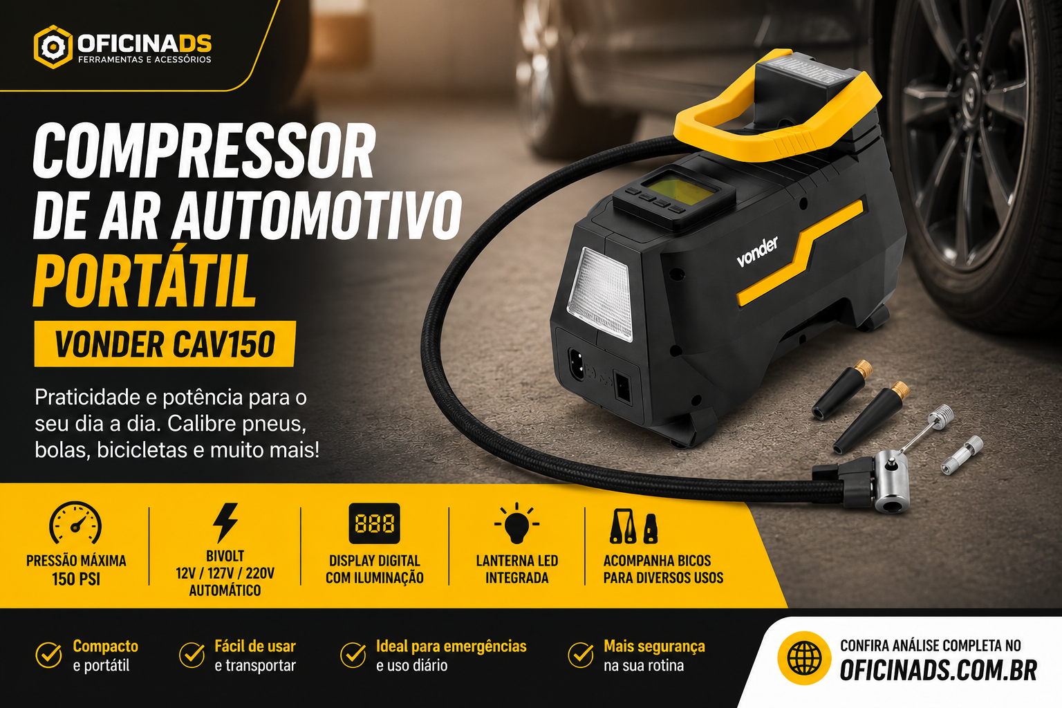 Compressor de Ar Portátil Vale a Pena?